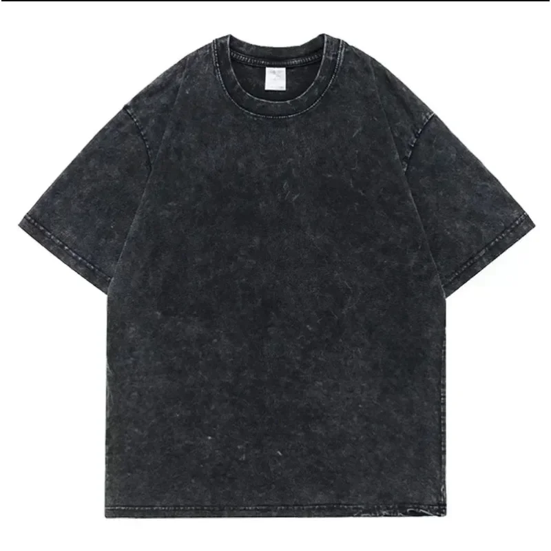 Anime Love Pillar Ganlu Temple Honey Glass Men's Super Large Washed T-shirt Suitable for Both Men and Women in Spring and Summer