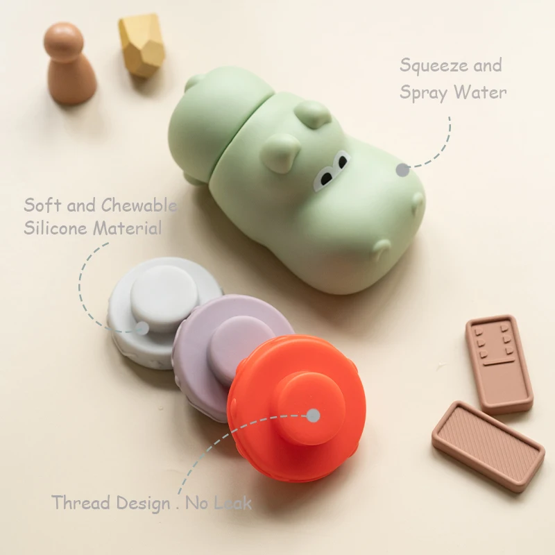 ألعاب حمام الطفل على شكل حيوان لطيف للأولاد والبنات، هدايا الاستحمام، لعبة الضغط على الماء، وقت الاستحمام للأطفال الصغار، ألعاب السباحة الممتعة للأطفال #3