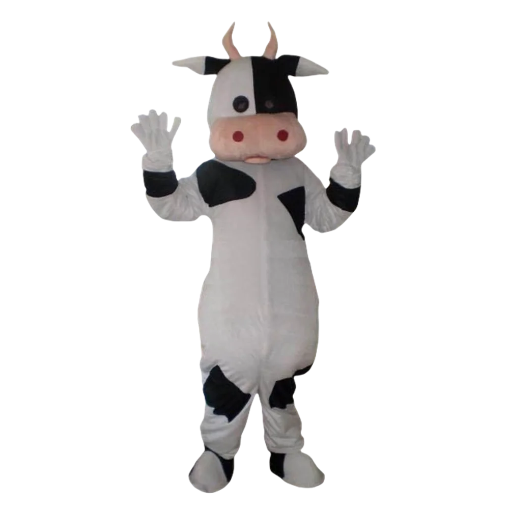 New Style Dairy Milk Cow Mascot Costume Mascotte Mascota Adult Size Outfit Suit Fancy Dress for Party Carnival Cosply SW666