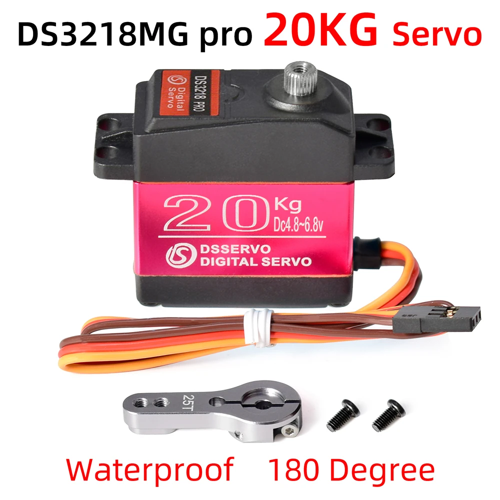 Dsservo Waterdichte Servo DS3218 20Kg DS3225 25Kg DS3235 35Kg 180/270 Graden Metal Gear Digitale Servo Voor 1/8 1/10 1/12 Rc Auto 'S