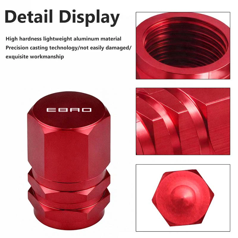 For Ebro Car Tire Stem Valve Caps Wheel Tire Valve Rim Stem Covers Airdust Waterproof S400 S700 S800 Jaecoo J7 J8 Omoda 5 C5