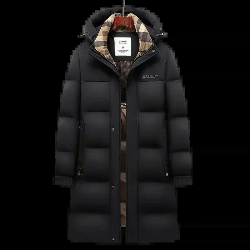 COZOK Hooded Long Down Jacket Man Duck Padding Lightweight Padded Jackets 2025 Winter Casual Sack Luxury Coat