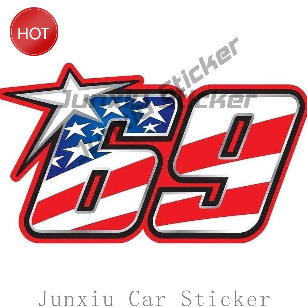 Personalisierter Kentucky Nicky Hayden # 69 Aufkleber für den Außenbereich, Stoßfänger-Aufkleber, Fahrzeug-Außendekor, Zubehör