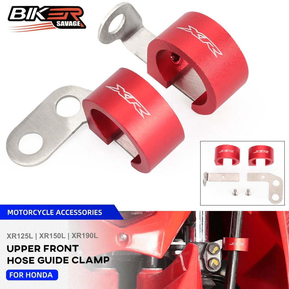 

XR150L 2024 Front Brake Line Hose Cable Clamp Holder For Honda XR 190L XR 150L XR 120L Motorcycle Upper Front Hose Guide Clamp