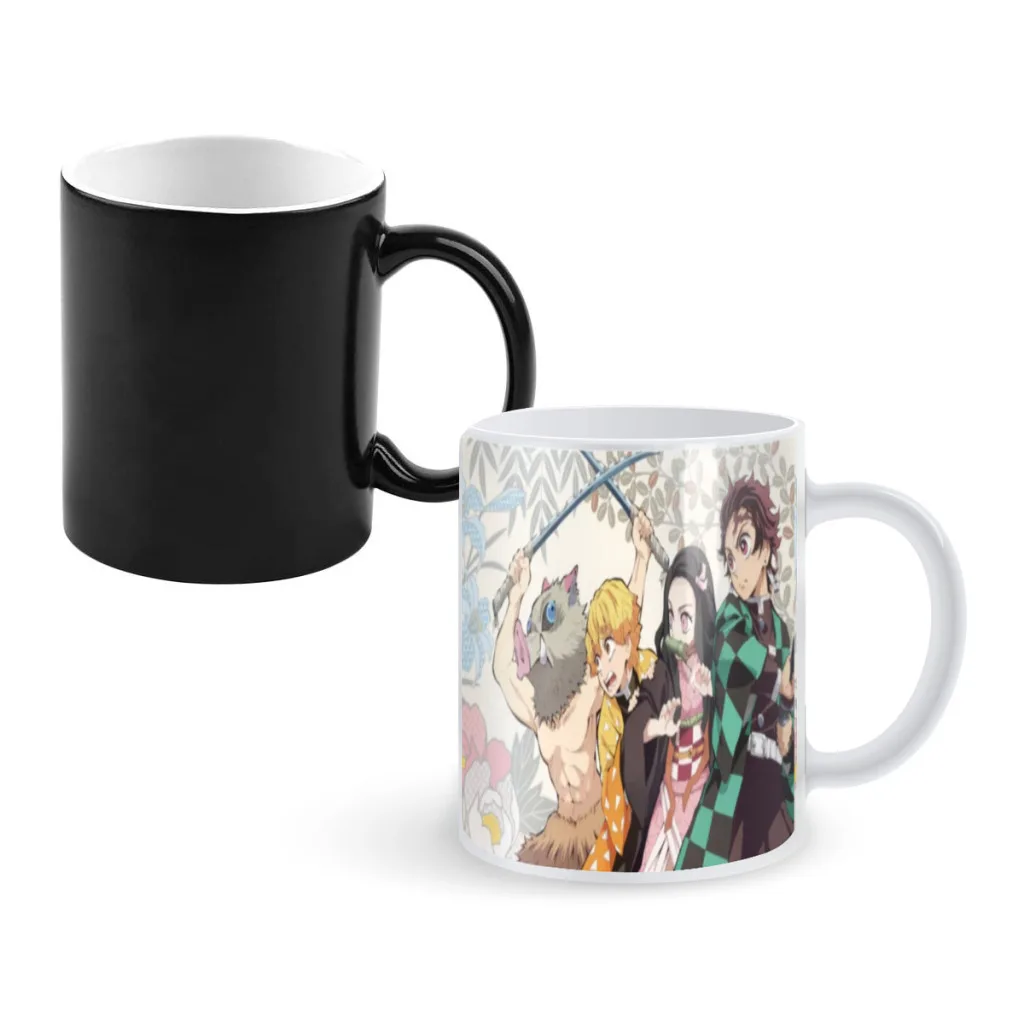 הריגת רוח רפאים Manjiro nedouzi dropshipping חדש צבע שינוי ספלים קפה תה חלב כוסות קרמיקה מתנה לילדים