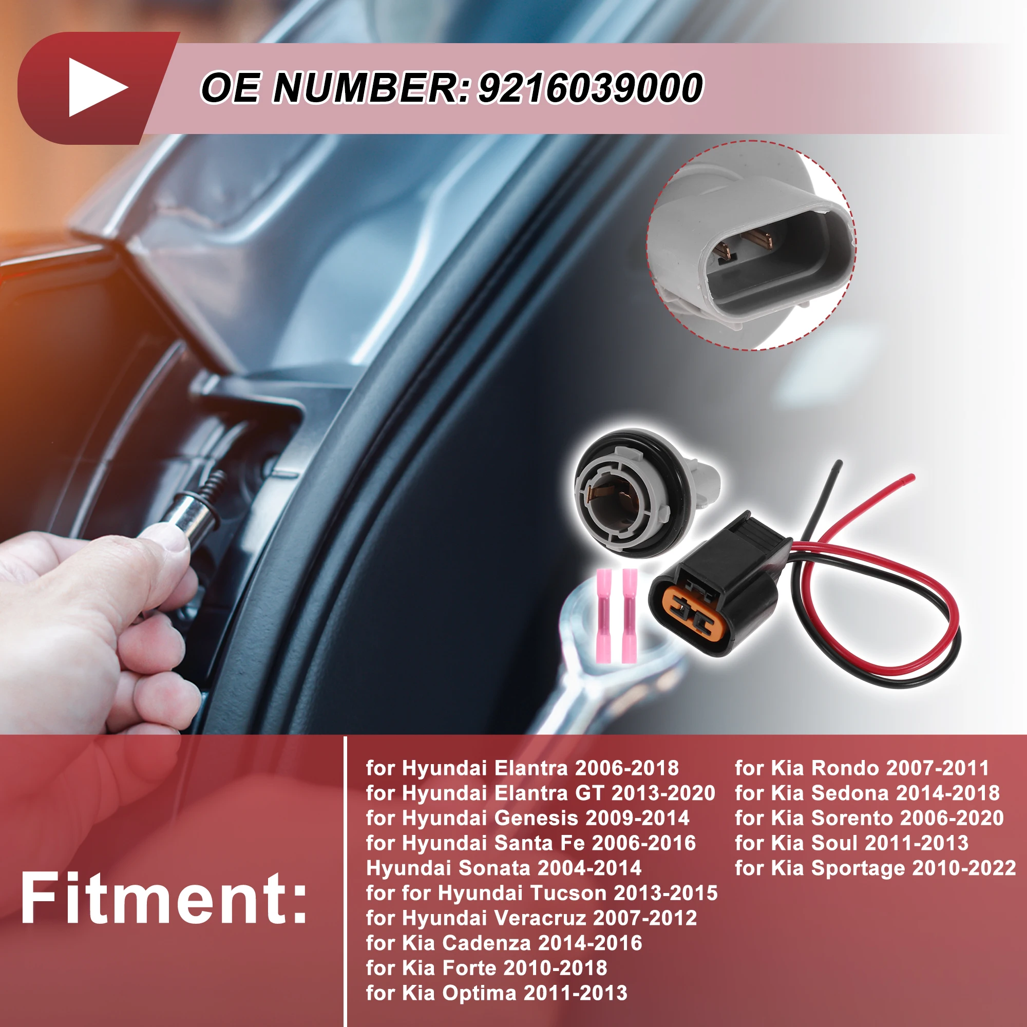 

UXCELL проводка переднего указателя поворота для Hyundai Elantra 06-18 No 9216039000