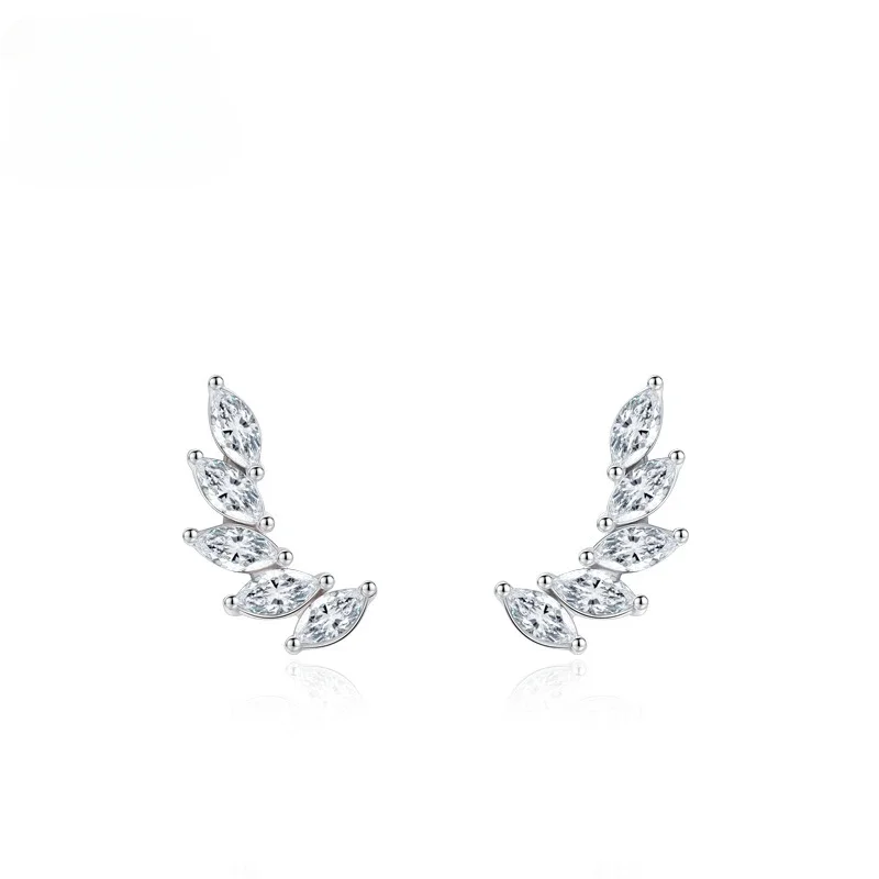 

925 Silver Wings Fashion Diamonds Earrings Internet Red Personalized Instagram Earrings Wedding Jewelry Wholesale
