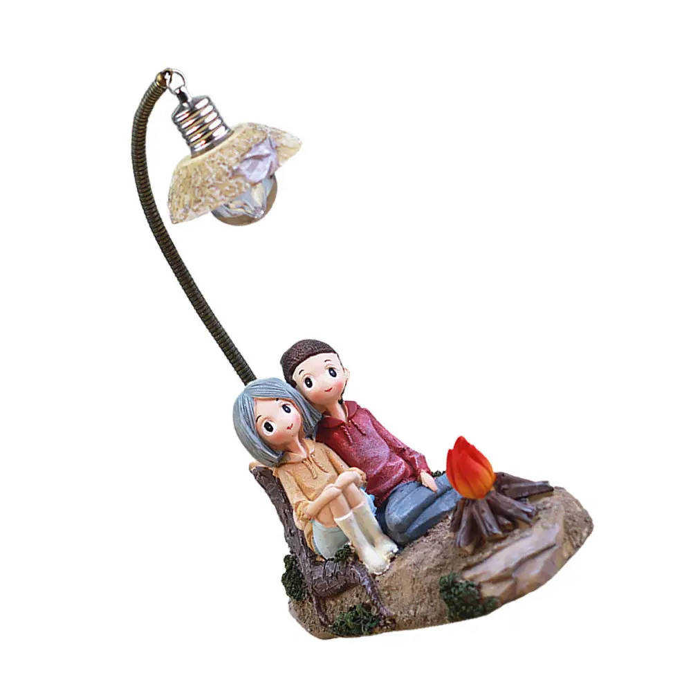 カップルフィギュアナイトランプ-ロマンチックな装飾ライト-寝室-リビングルーム-テーブルトップランプ-樹脂工芸品-デスクトップライト-暖色