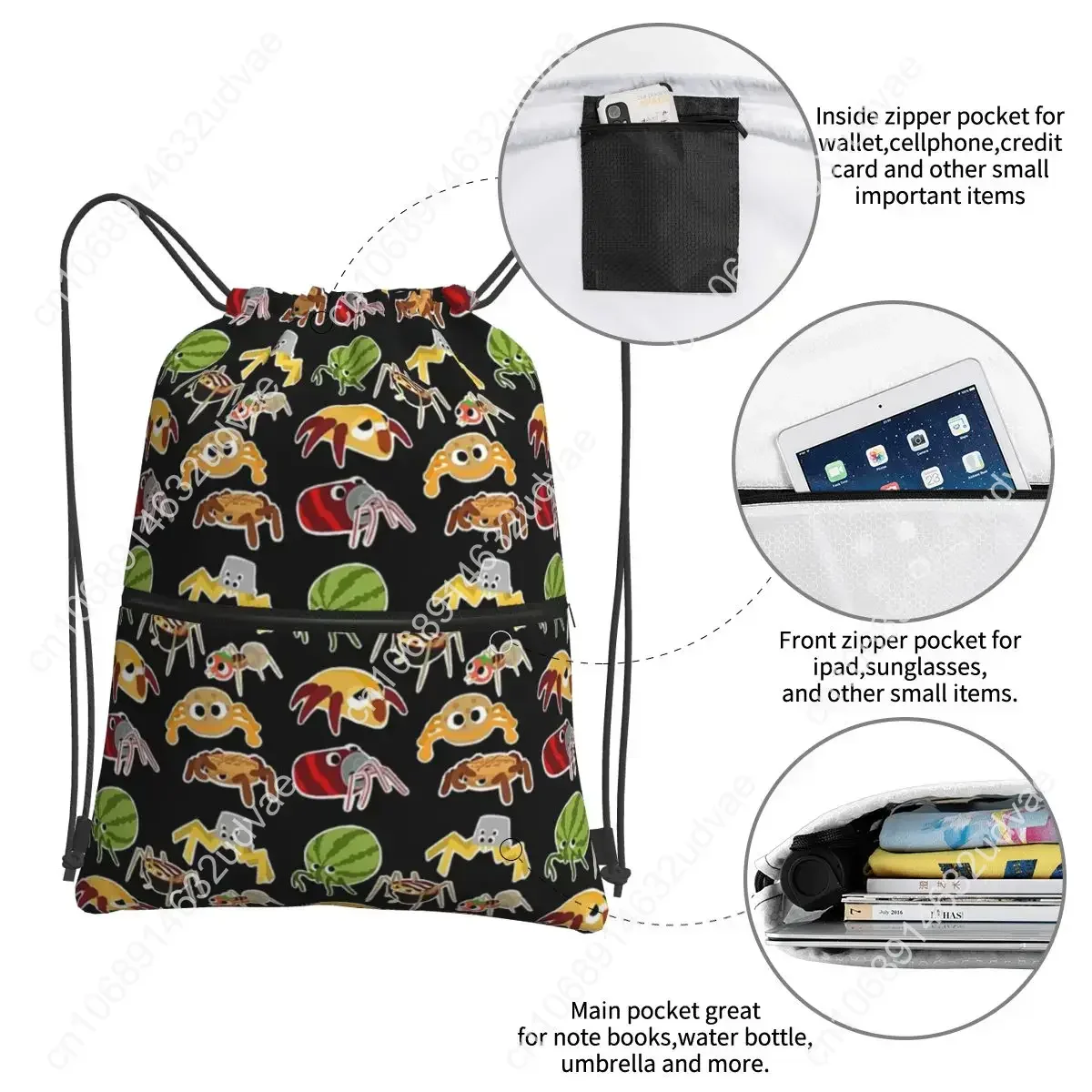 Bugsnax Bug Pack Fan Art Kinda Bug Portable Backpacks Drawstring Bag Fashion Drawstring Bundle Pocket Shoes Bags For School