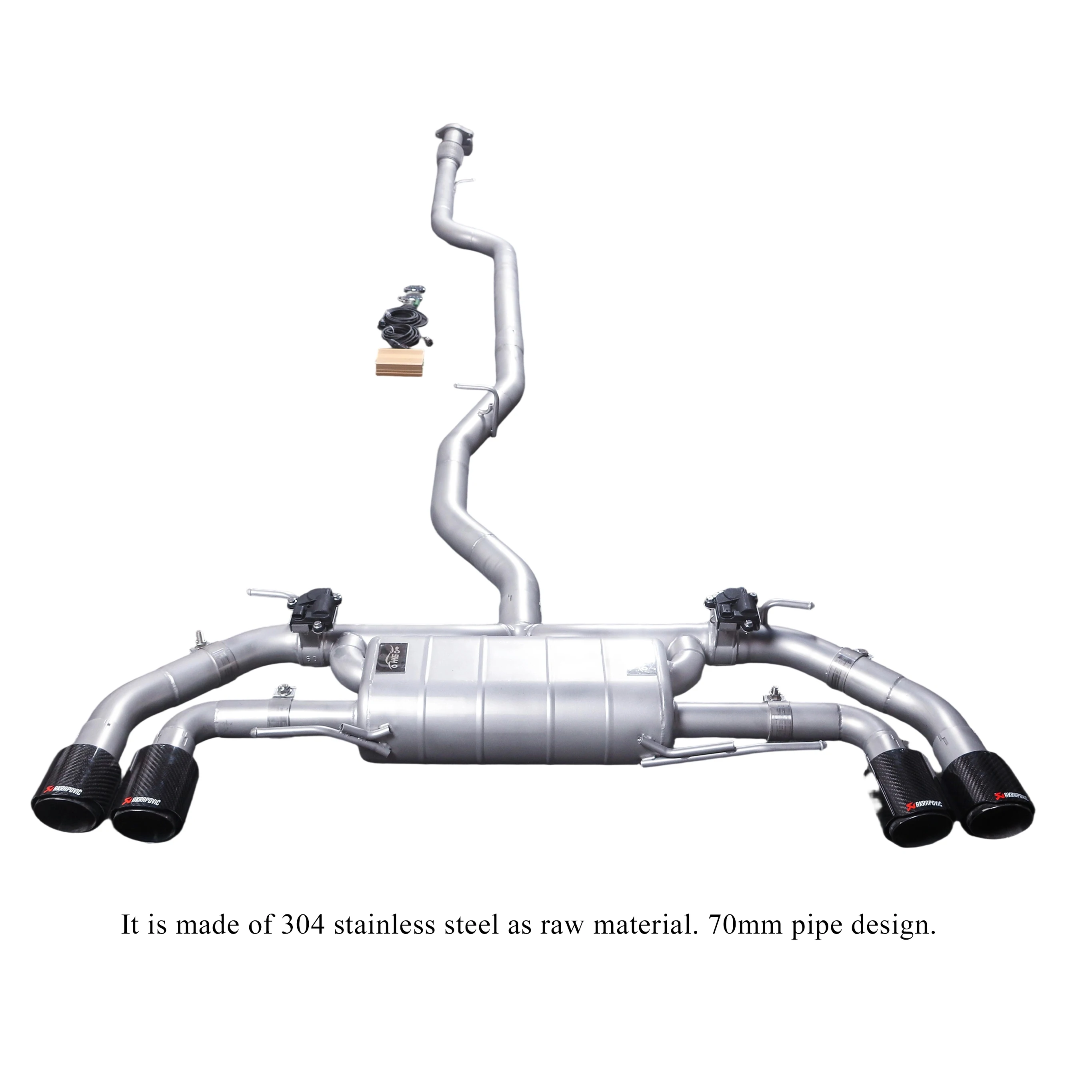Suitable for the 2016-2022 Alfa Romeo giulia 2.0T Catback electronic valve exhaust system with four carbon fiber tips