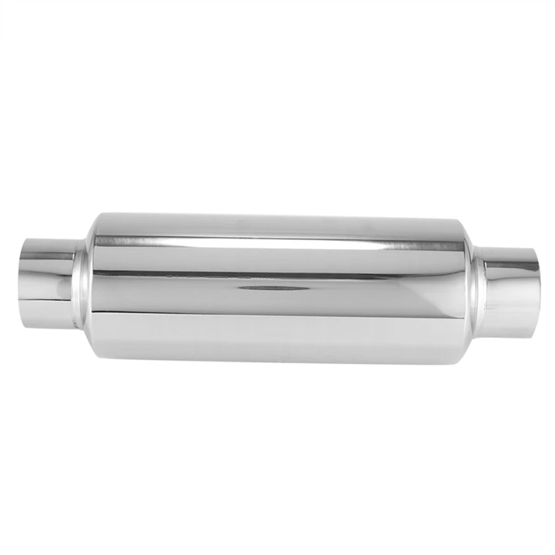 2PCS 2.5 Inch Inlet Stainless Steel Universal Resonator 12 Inch Long Performance Muffler