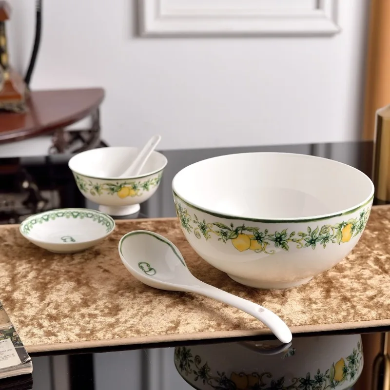 European Style High-End Light Luxury Perfume Lemon Series 36 Western Plate Creative High-End Restaurant Hotel Gift