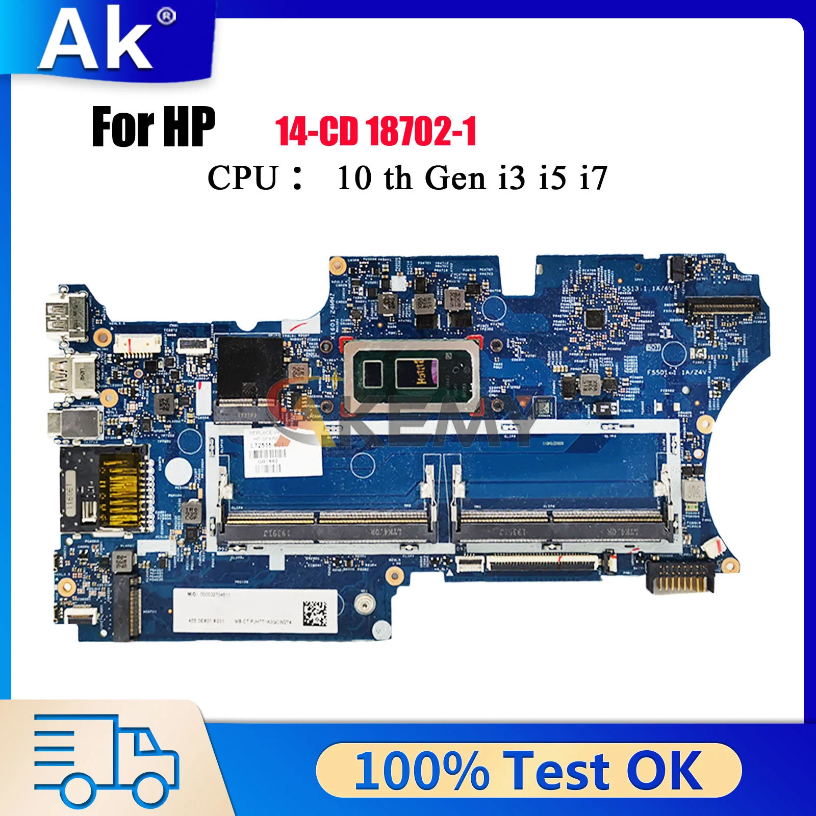 

Материнская плата для ноутбука HP Pavilion X360 14-CD 18702-1 с процессором i3-8145U i5-10210U L36454-601 L72535-601, 100% полностью протестирована