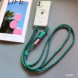 Crossbody Necklace Adjustable Strap Lanyard Magnetic Phone Case for iphone 17 Air 16 15 14 13 11 12 Pro Max plus Soft Cover