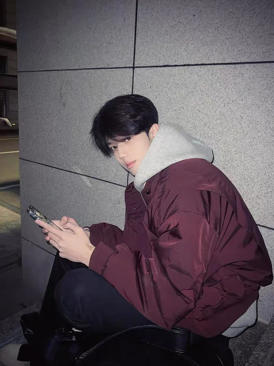 

American Retro Wine Red Pilot Jaet Men's MA ort Casual Design Baseball Outfit Cleanfit Thiened Warm Stand Collar Coat