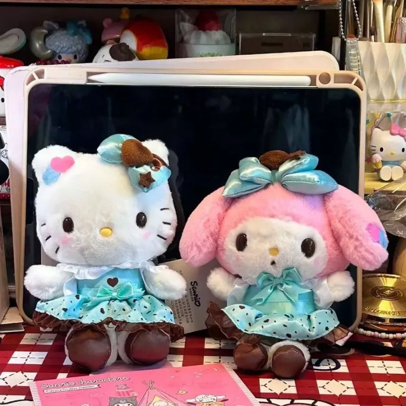 سانريو بلدي ميلودي مرحبا كيتي ألعاب من القطيفة النعناع الشوكولاته سلسلة كورومي حقيبة سلسلة مفاتيح قلادة لينة محشوة إكسسوارات دمي هدية #1