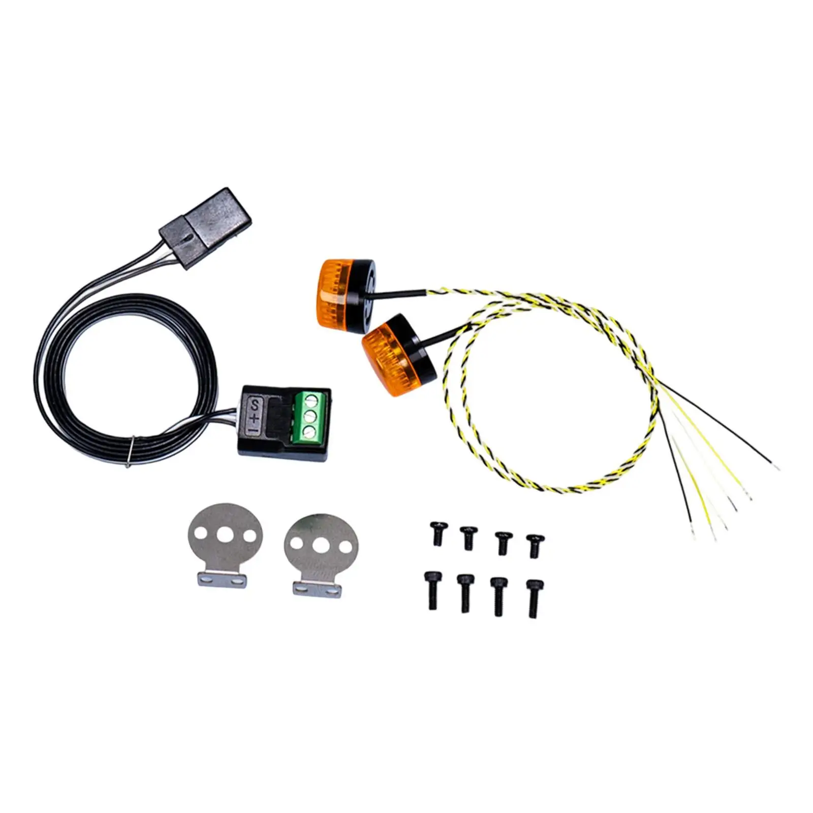 RC Car LED 1 Pair Rotating Light 5V Multi Modes Easy Installation Flash Light for 1:14 RC Hobby Car Crawlers Replace Part
