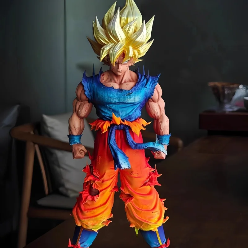 

New 28cm Anime L Figure Ys Super Saiyan Action Figurine Dragon Bal Battle Damage Goku Statue Model Collection Toys Gift