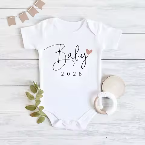 Baby Coming Soon 2026 Announcement Newborn Baby Bodysuit Romper Funny Boys Girls Outfits Body Pregnancy Reveal Clothes