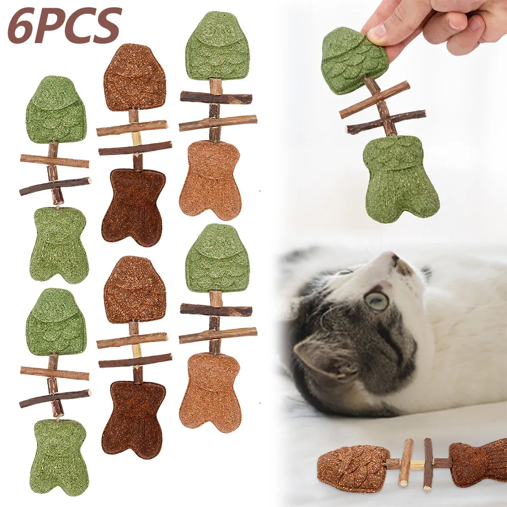 

Набор из 6 игрушек для кошек: креативные игрушки-рыбки, прочные игрушки для ухода за зубами кошек, палочки для чистки зубов с кошачьей мятой, товары для животных