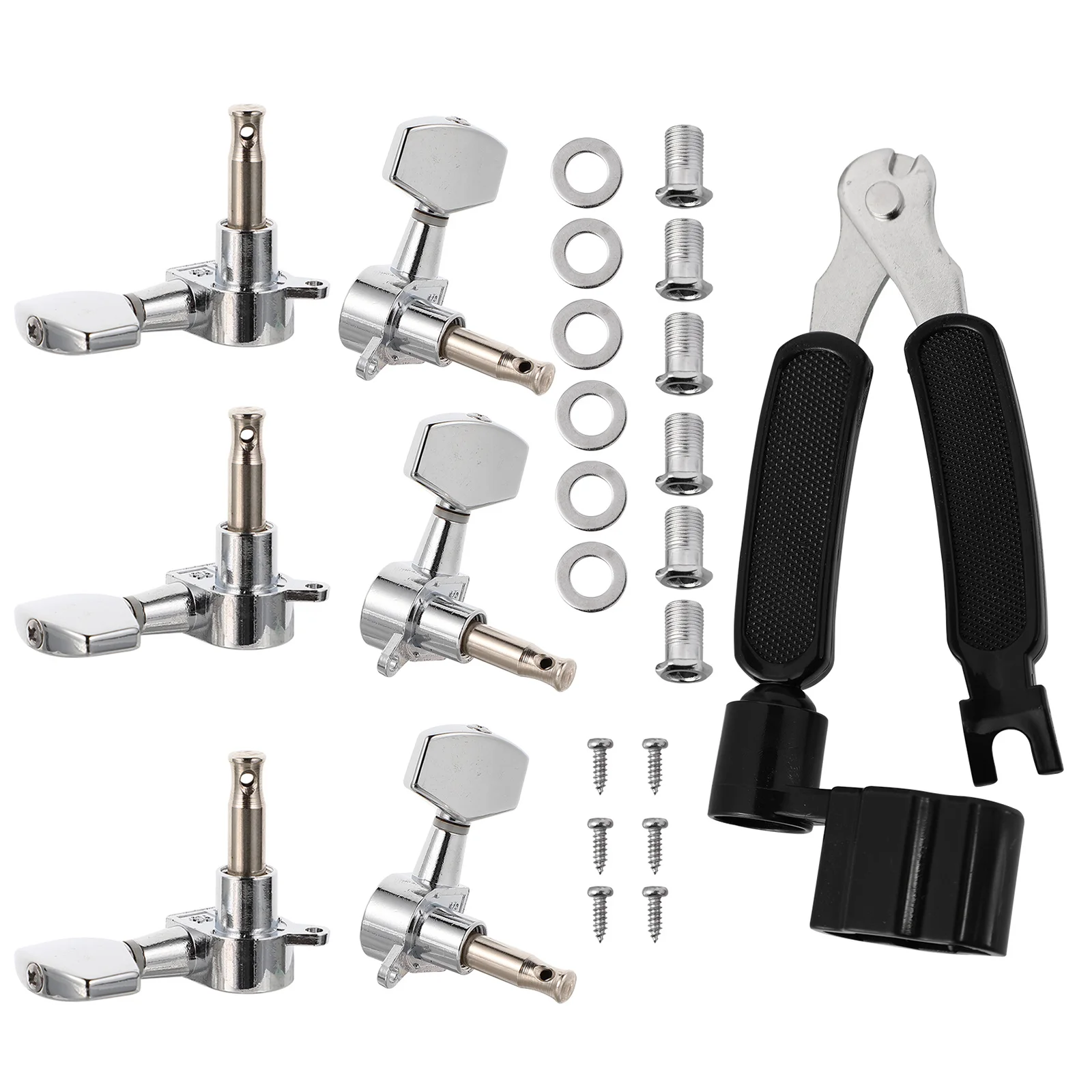 

1Set Guitar Tuning Pegs Acoustic Alloy Durable 3 Left 3 Right Retro Style Installation Tool Guitar Accessories String Cutter