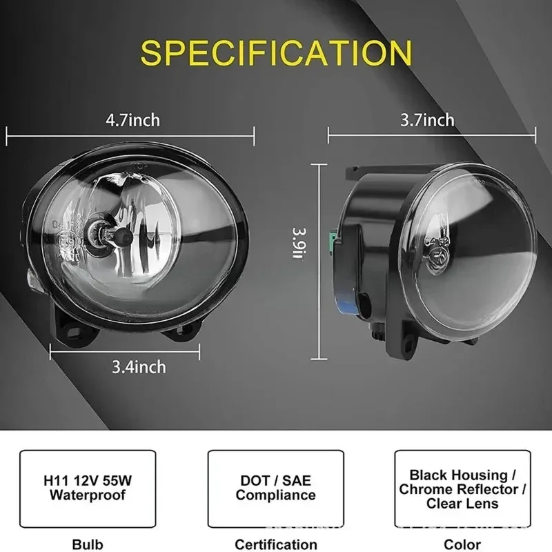 For BMW 2/3/5 Series F10 F11 F22 F23 E92 E93 63177839865 63177839866 R-AUTO Front Bumper Fog Light Fog Lamp with Halogen Bul New