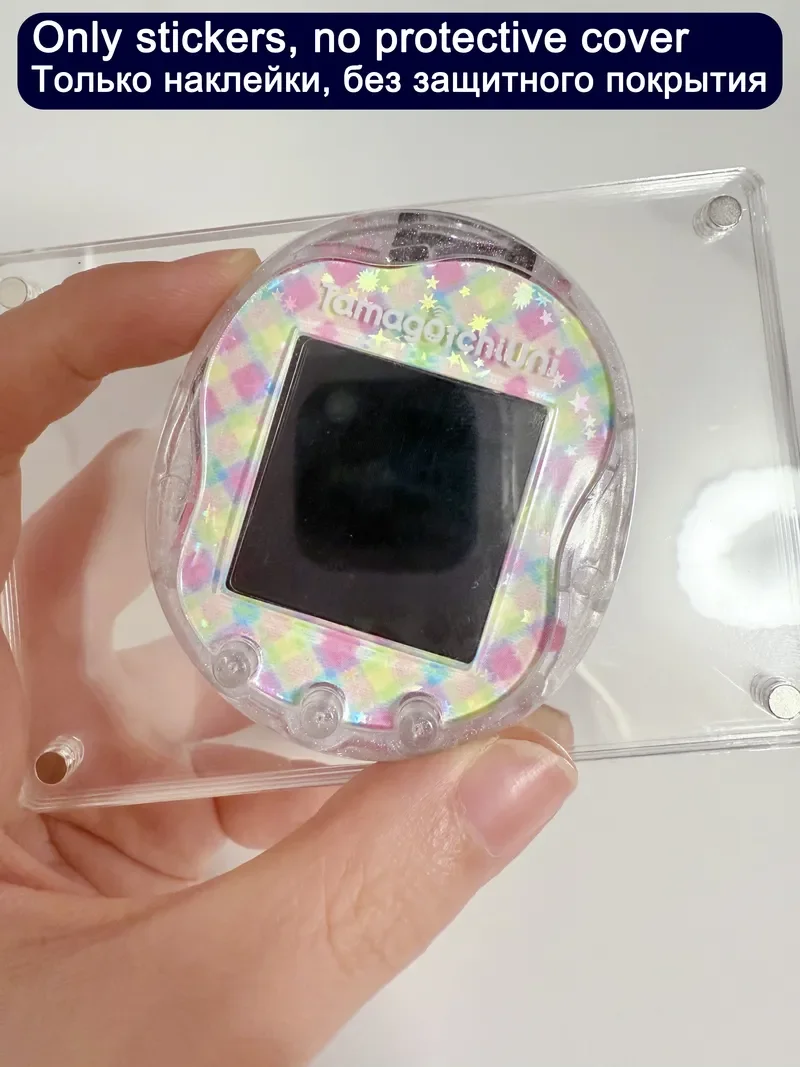 ملصق حيوانات أليفة إلكتروني جديد عالي الجودة من Tamagotchi على الوجهين لوحة ورقية قابلة للاستخدام وحدة تحكم ألعاب Tamagotchi ديكور هدية واقية