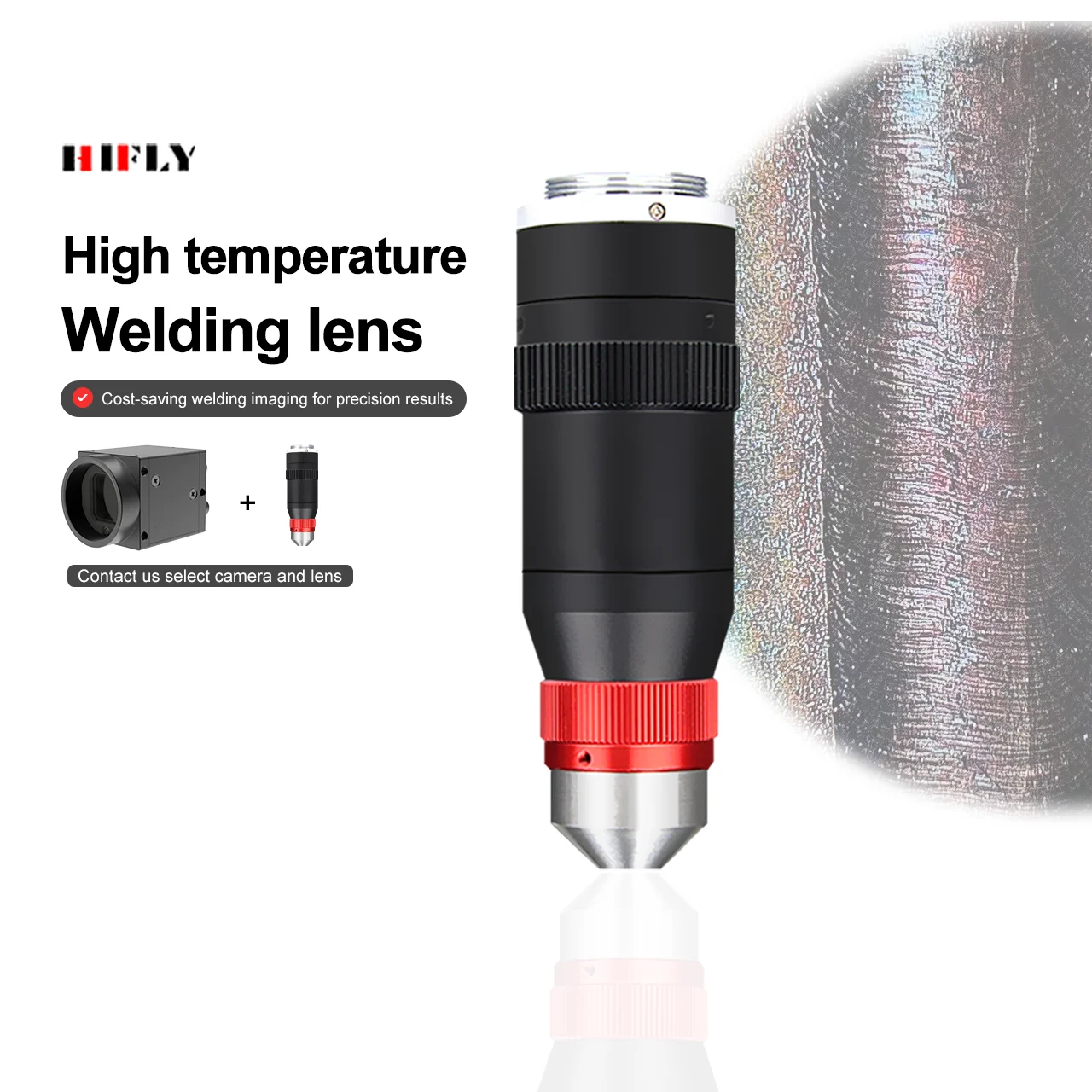 1/2 Machine Vision High Temperature C Mount Pinhole Lenses Auto Darkening Industrial Welding Lens