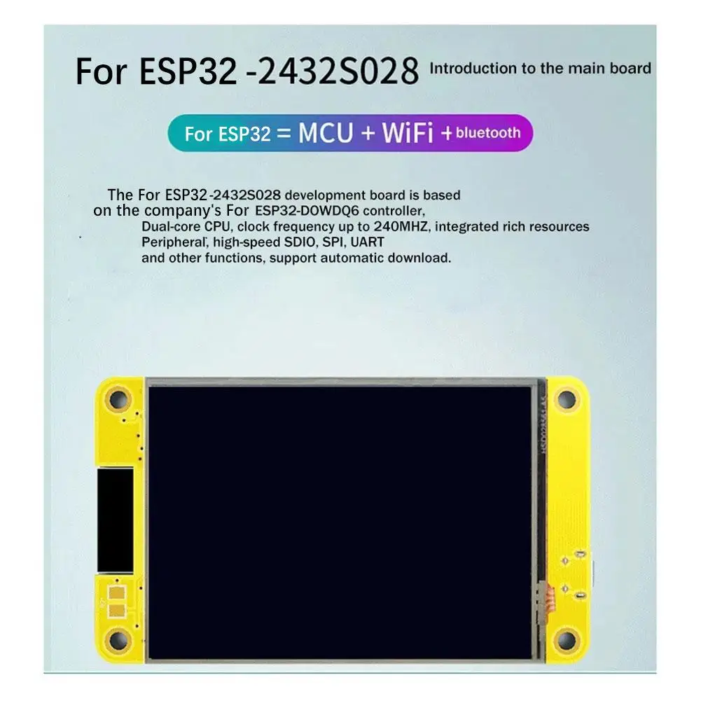 شاشة عرض ذكية لـ p32 ، لوحة التطوير ، واي فاي ، بلوتوث ، ملحقات ، ESP32 ، ESP32 ، ESP32 ، ESP32 ، "، × ، × ، U3E6