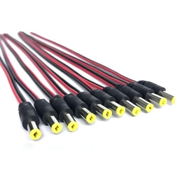 5 pz 10 pz 5.5x2.1mm Maschio Femmina Spina 12 V DC Cavo di Alimentazione Treccia Martinetti per CCTV Connettore Della Macchina Fotografica di Estensione Della Coda 24 V DC filo