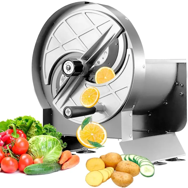 Anatole Fruit Slicer Stainless Steel Commercial Vegetable Potato Tomato Slicer 0-0.5'' Thickness Adjustable Manual Onion