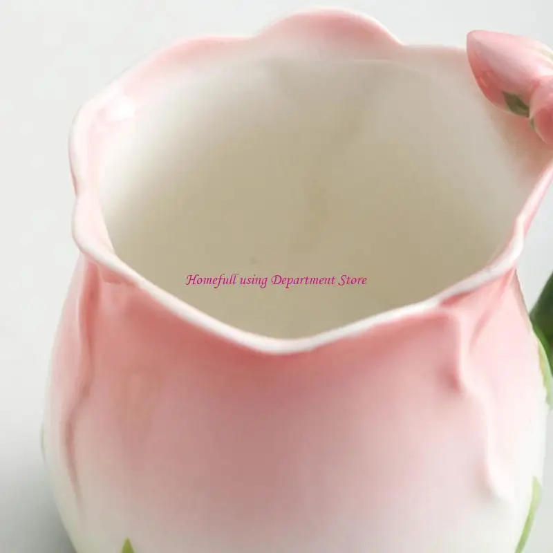  Daily Coffee Mug Cup with Flower Detail for Tea Pause and Home Shelf Use
