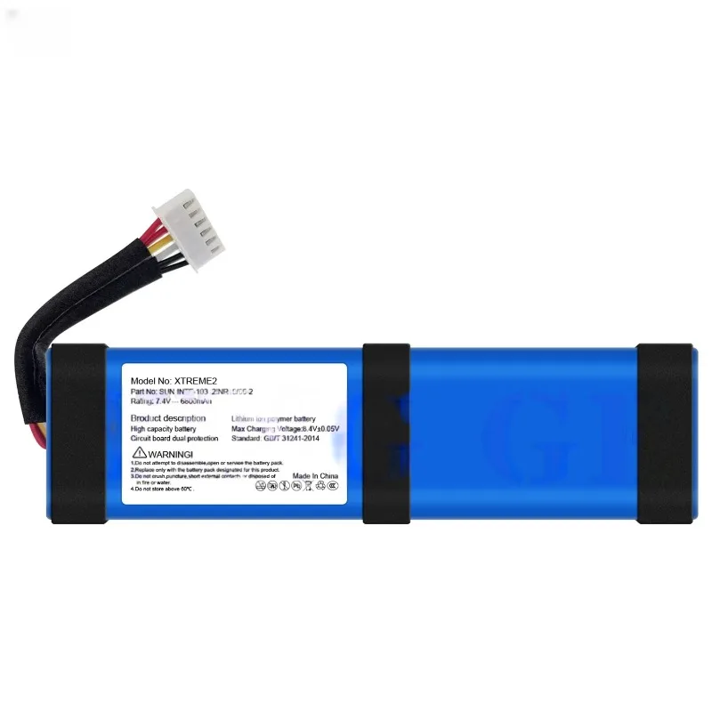 2INR19/66-2 SUN-INTE-103 6800mAh Speaker Battery for JBL Xtreme 2 Lithium Rechargeable Battery