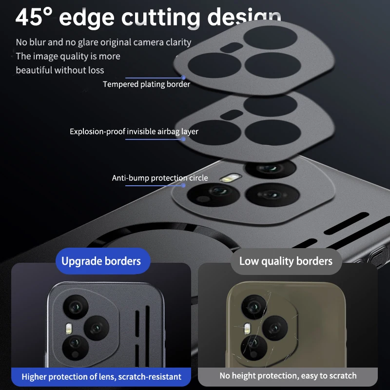 Magsafe magnético de carregamento sem fio ultra fino dissipação de calor à prova de choque caso de telefone para honra 400 x60 x70 magia 6 7 pro lite