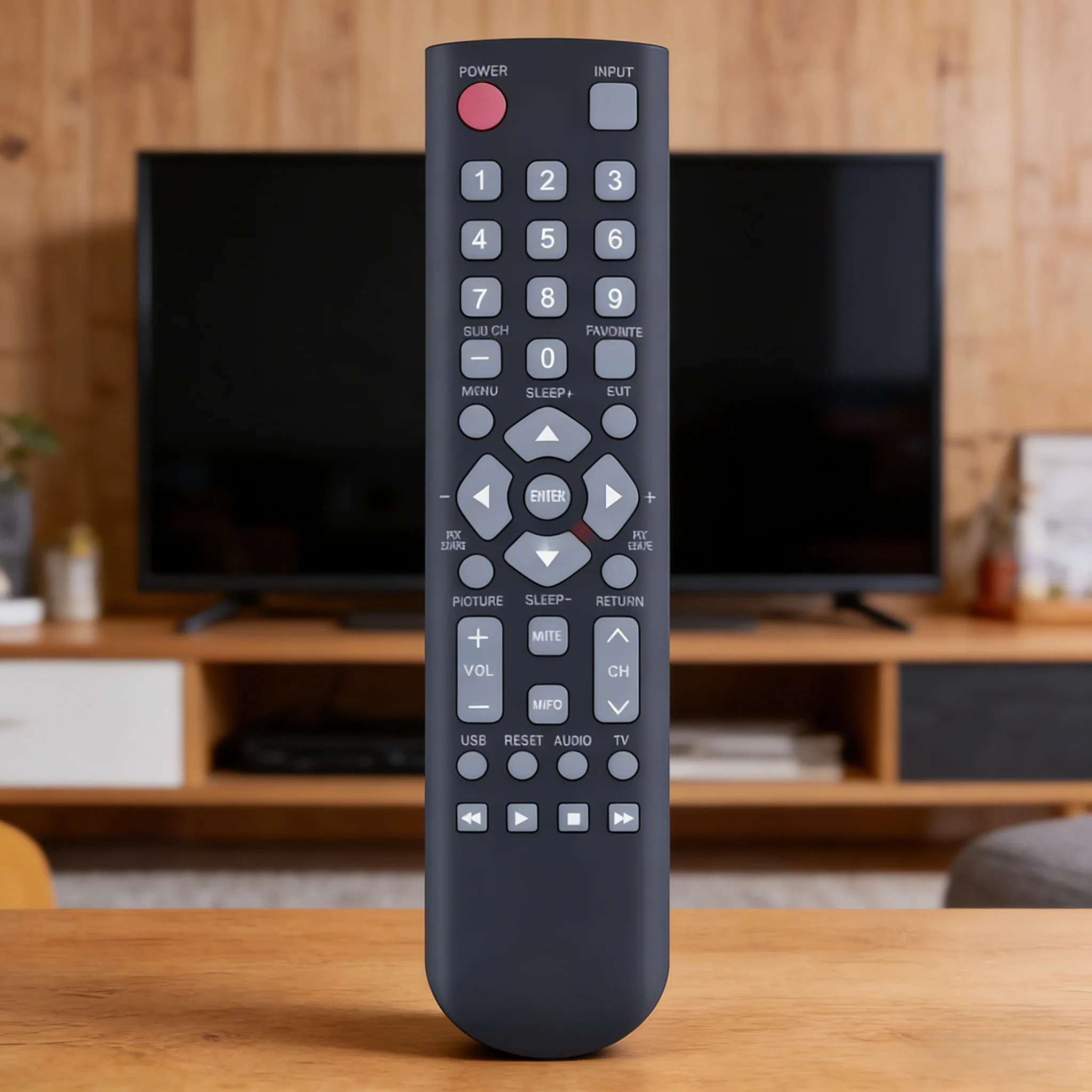 

Replacement Remote Control RC200NS00 Compatible with Sanyo TV Models DP32D53M DP50E44M DP24E14M - No Programming Required