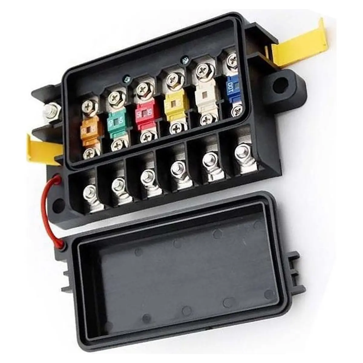 ATO ATC Automotive Blade Fuse Box Boat Marine 1 in 6 Out Auto Blade Fuse Box