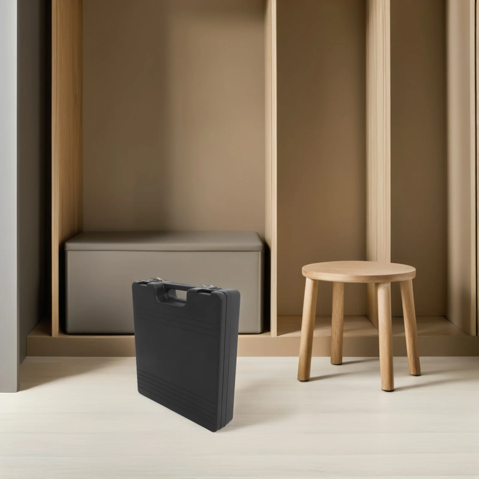 

Large Capacity Mic Carrying Case Heavy Duty Plastic Shockproof Storage Box For Condenser Mics Accessories Portable