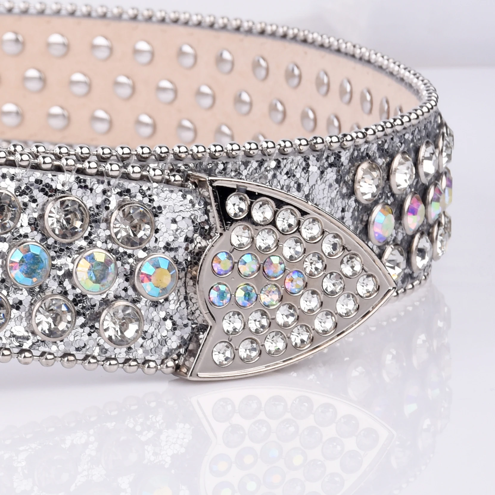 Punk Strass Gürtel schicke Western Jeans funkeln Kristall Denim Mädchen Mosaik Jeans Gürtel – Detail 3