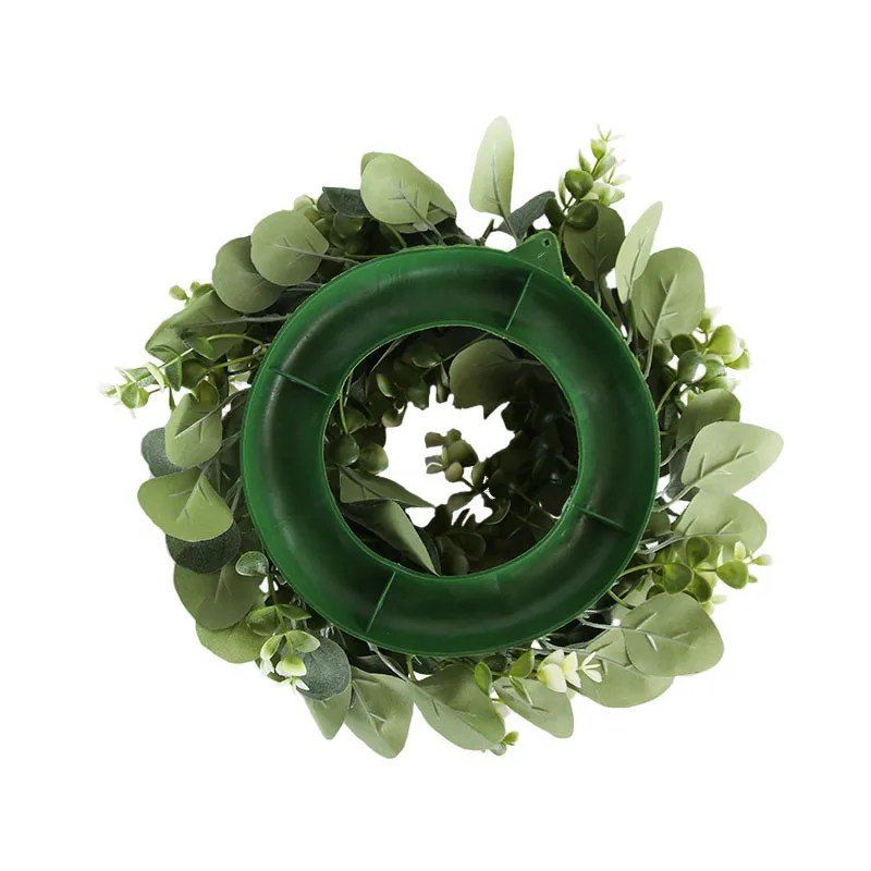 Green Eucalyptus Wreath Artificial Eucalyptus Leaves Wreath Spring Summer Greenery Wreath for Front Door Garden Outside Decor