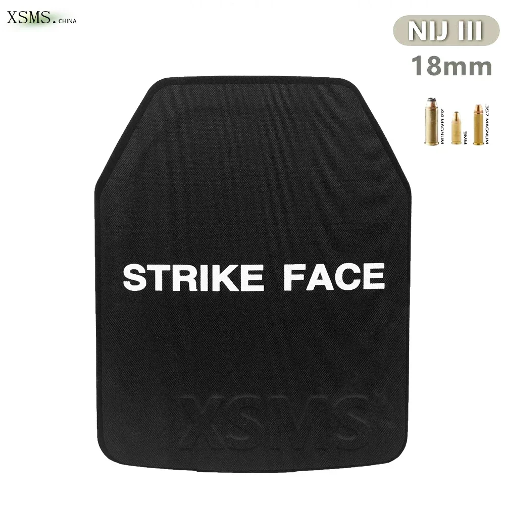 1Pcs Tactical NIJ Level III PE Bullet Proof Plates Level 3 Bulletproof Board Backpack Armor Panel Tactical Body Armor 10x12 In