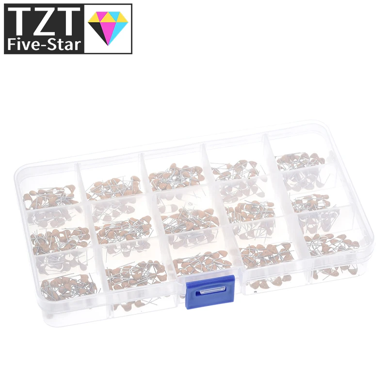 450pcs 15 Value Ceramic Capacitor Set 50v Multi-layer Assortment Box 10pf To 100nf Electronic Components Capacitor Kit 024