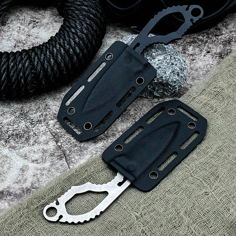 Coltello dritto EDC in acciaio 440C ad alta durezza Coltello tattico da caccia da campeggio esterno Coltello da autodifesa per avventure di sopravvivenza