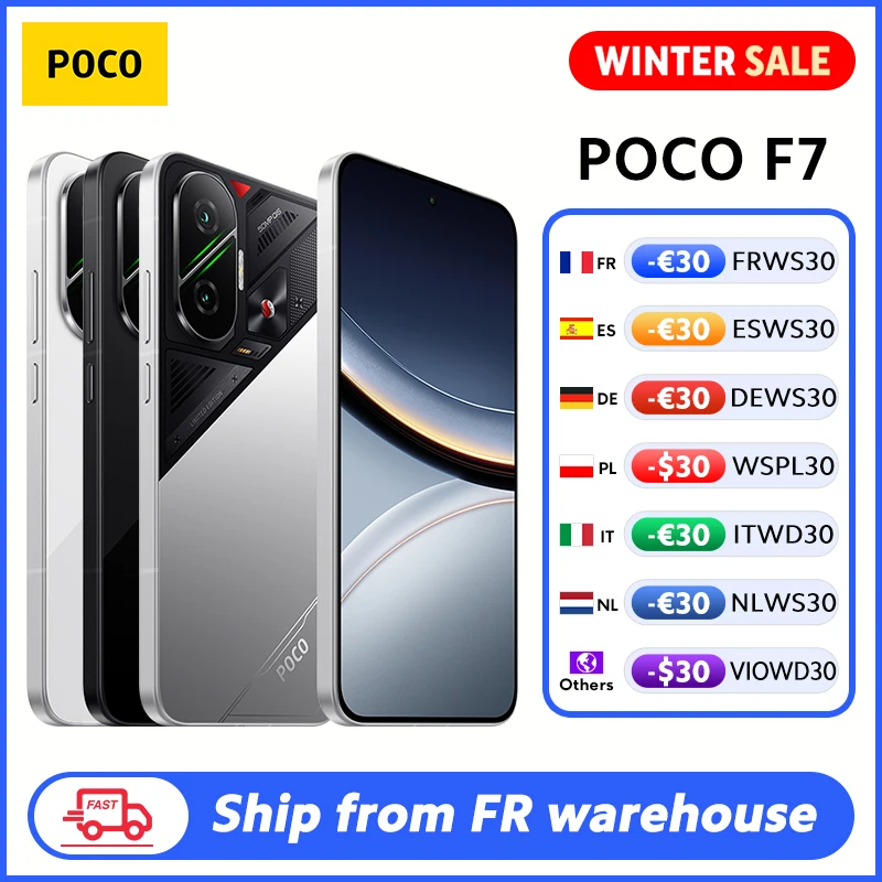 【Marque+】POCO F7 5G Snapdragon ® 8s Gen 4 NFC 6500mAh Batterie 6,83" 1,5K AMOLED 50MP Caméra OIS 90W HypeCharge Smartphone