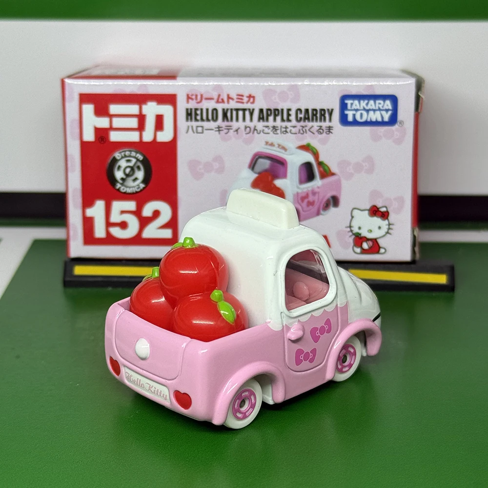 Takara Tomy Tomica Dream No.152 Hello Kitty Apple Motor Truck Modello di auto in lega giocattolo per ragazzo Regalo per bambini