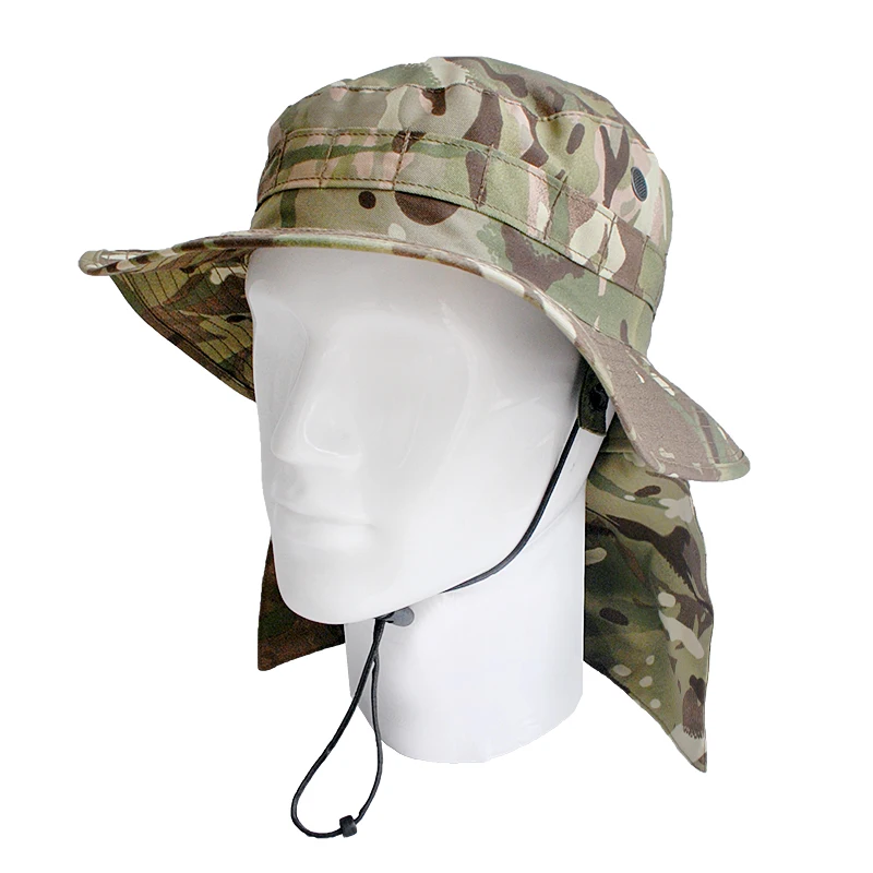 

Briti Version Boiny Hat MTP Tactical Summer Wide Brim Sunade Training Combat Cap ex Flat Top Outdoor Cam Tra...