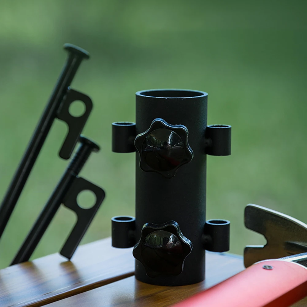 For Camping Height Adjustable Tarp Pole Holder Camping Tarp Support Easy Installation Lightweight  For Camping