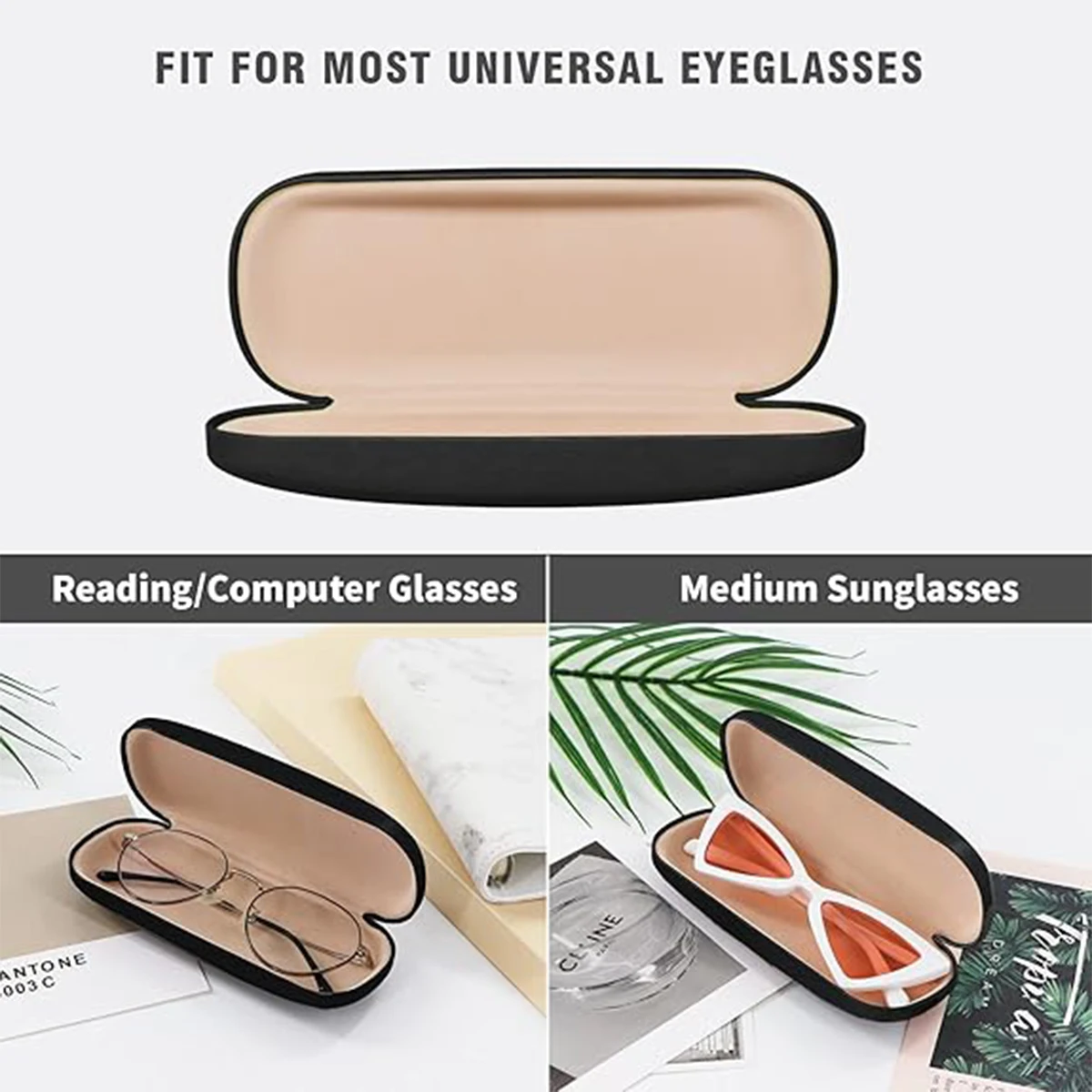 XIANGYU Glasses Case Hard Shell - PU Leather Eyeglass Case Eyeglasses Case for Sunglasses Eye Glasses Case image 5