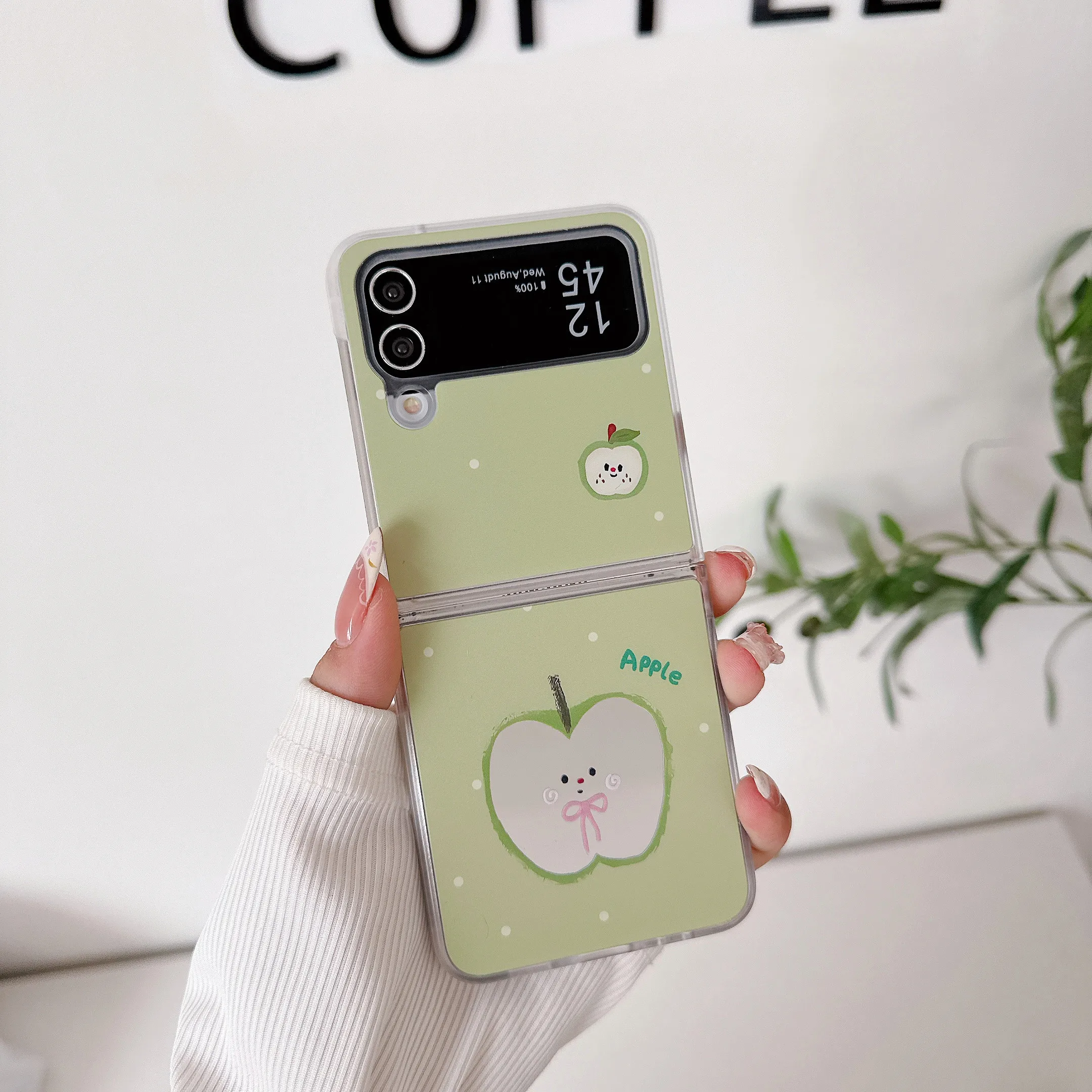 Mirror Face Apple Green Phone Case product image