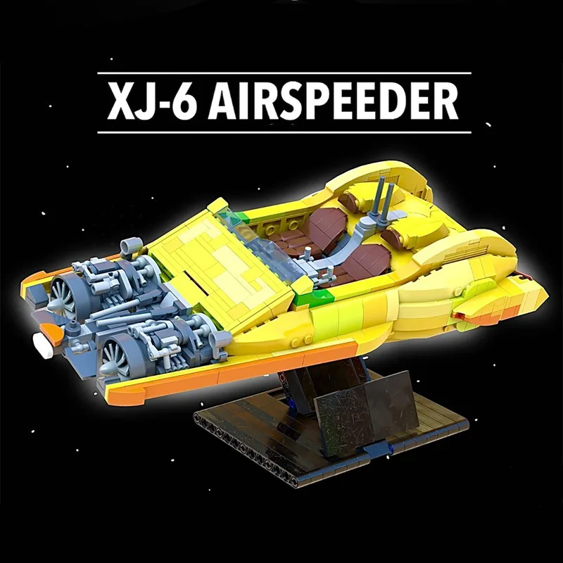 

894PCS Star batter UCS XJ-6 Airspeeder Model Luxury Hot Rod Ride Collector's Edition MOC DIY Building Blocks Birthday Toys Gift