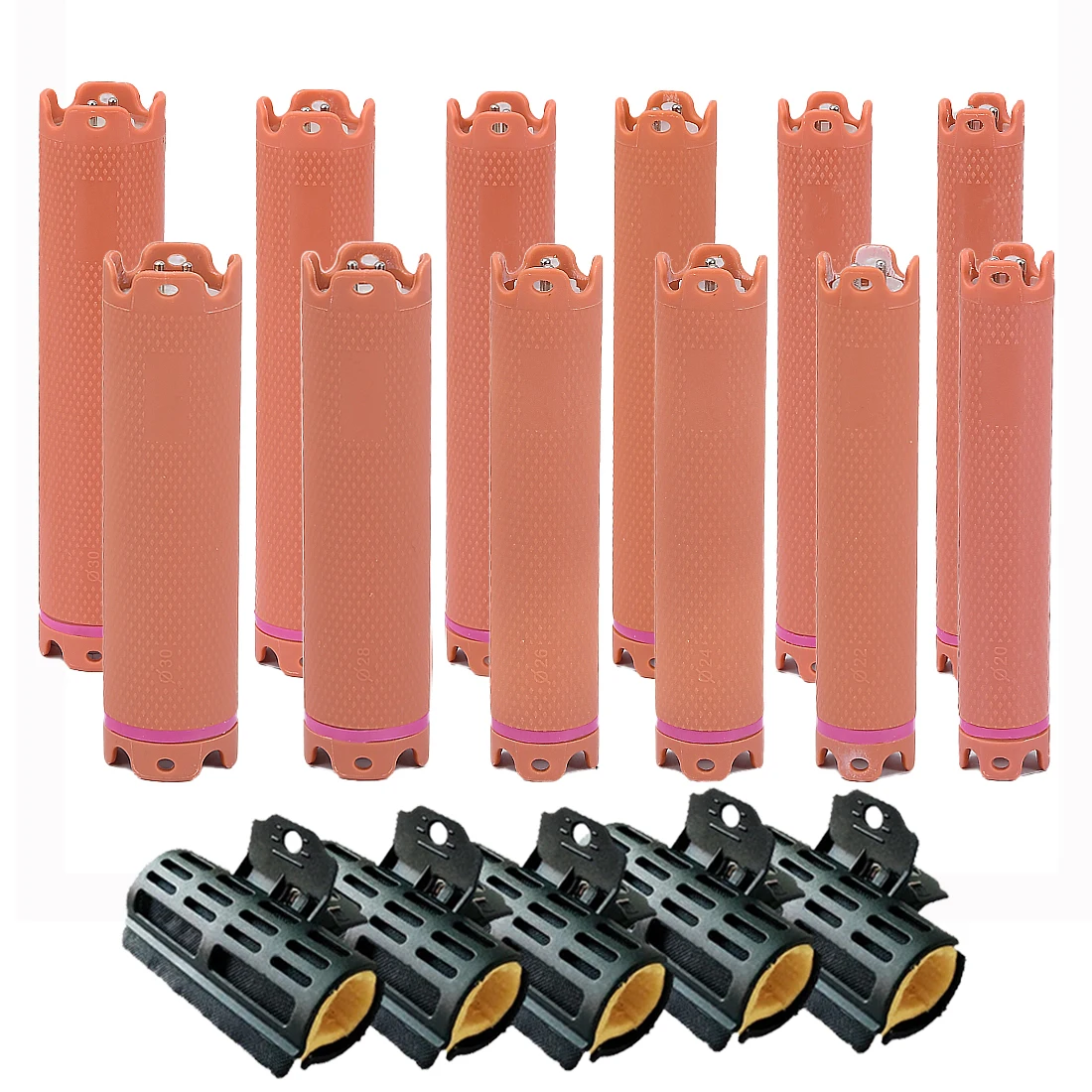 

10pcs/set 24V Heated Hair Rollers Standard & Extra Long Waterproof Digital Perm Rods Bars Fast Heating Curlers 11cm/14cm 1811